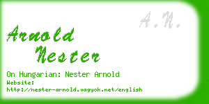 arnold nester business card